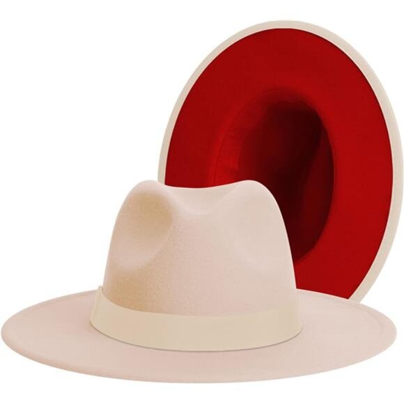 Wide Brim Fedora Hats for Women Men Classic Dress Panama Hat